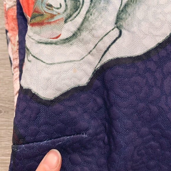 Purple Floral Split Dress - Picture 7 of 8